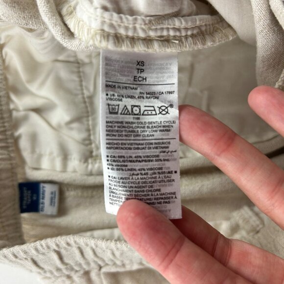 Old Navy Flax Linen Blend High Rise Slim Leg Ankle Pant XS - Picture 5 of 7